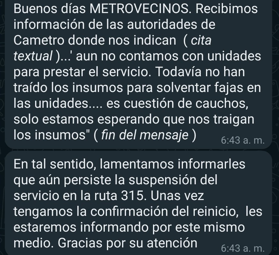 lavozcolinera's tweet image. Los vecinos de #colinasdebellomonte llevan 7 días sin el servicio de metro bus ruta 315, por falta de cauchos @metro_caracas #metrosemuevecontigo @duboulayperozo @rvaraguayan @TransporteGobVe @delcyrodriguezv hace falta recoger firmas para esto? Queremos creer que no!