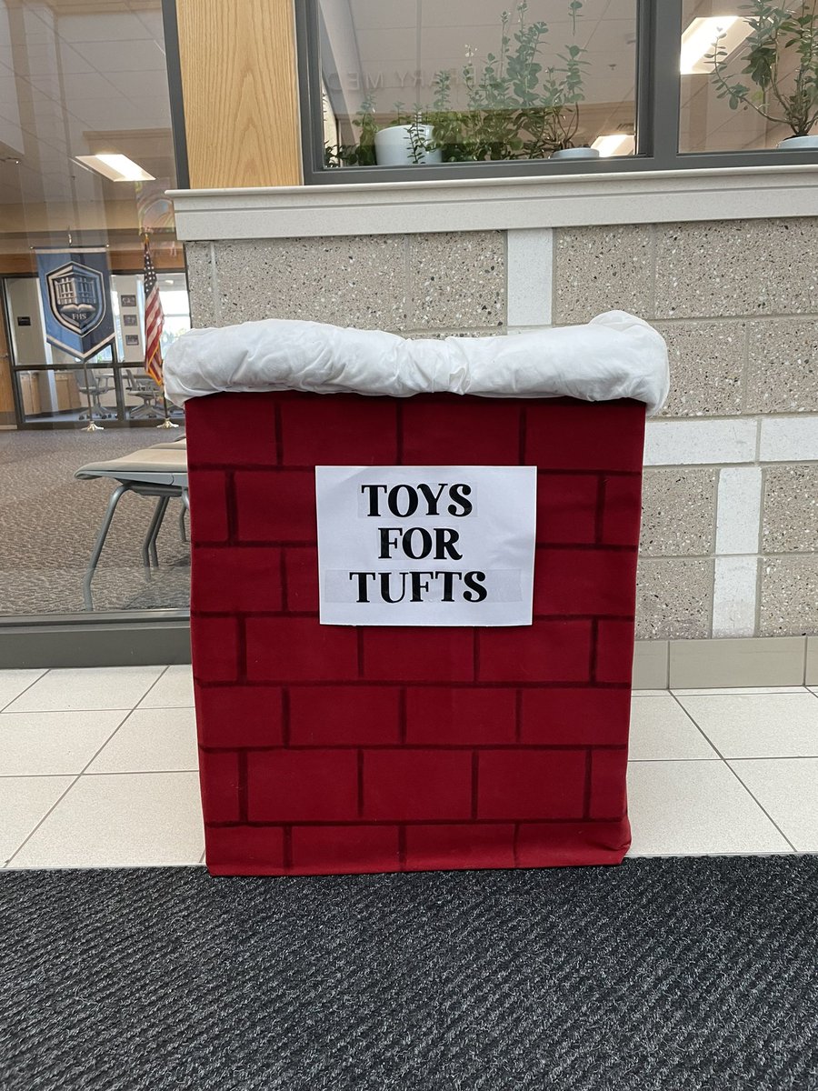 Toys for Tufts starts today! Please consider donating - anything is appreciated!! Drop off box is in the front lobby :)