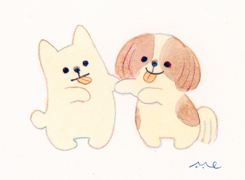 「dog's friendship 」|こまちみゆたのイラスト