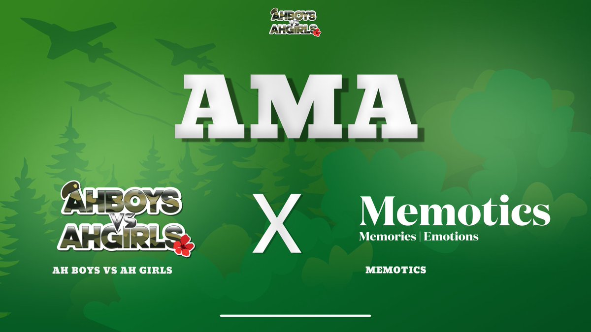 jteamuniverse's tweet photo. Tune into Ah Boys VS Ah Girls x @MemoticsNFT AMA tomorrow on Tuesday Dec 6th, 10PM SGT! ๐ก
๐๏ธ December 6th
โฐ 10PM SGT
๐ Set a reminder: https://t.co/gpqn47GaLK
#NFT #NFTSingapore #JTeamUniverse #Memotics #AGGA #ABTM https://t.co/z9jJfDCG05