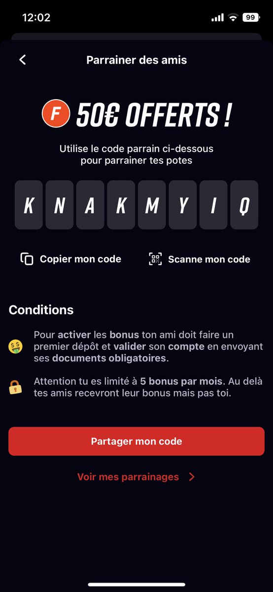 Boystency's tweet photo. Rejoins moi sur Betclic et profite de 50€ de Bonus ! https://t.co/bWSBCr5R0f

#parisportif #betlic #coupedumonde2022 #WorldcupQatar2022 #parrainage #bonplans https://t.co/gtLugauz1c