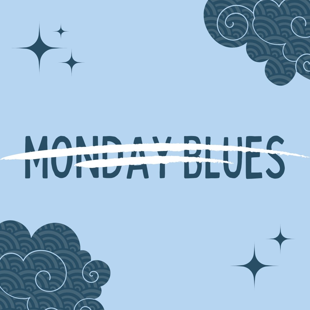 MCHS Student Activities / Clubs / Events (@mchsactivities1) on Twitter photo Don’t be blue… the best weeks start on Mondays! 😏 
Tag a friend who helps you get out of the Monday blues! #NoMoreMondayBlues Don’t be blue… the best weeks start on Mondays! 😏 
Tag a friend who helps you get out of the Monday blues! #NoMoreMondayBlues