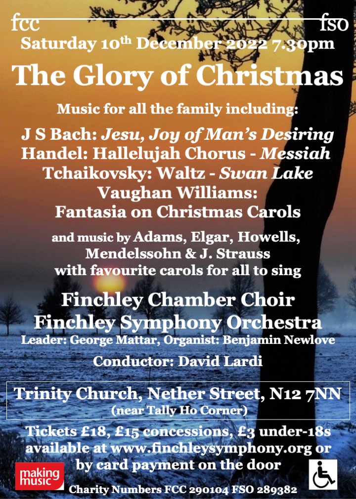 Christmas Concert this Saturday - the perfect place to escape wall-to-wall footie!  Please come and support local music making with this family favourite event