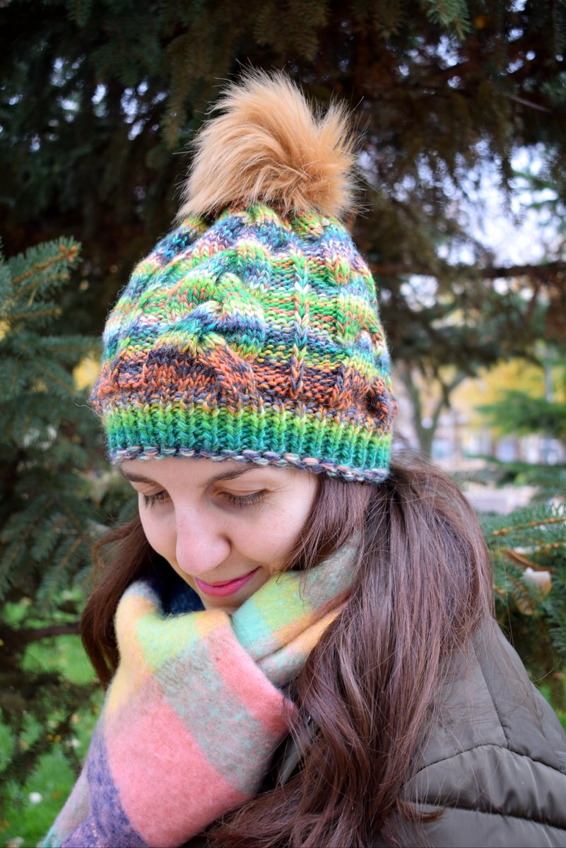 This handknitted wool beanie is new in my shop. It's so soft to the touch and it's super cozy and warm.