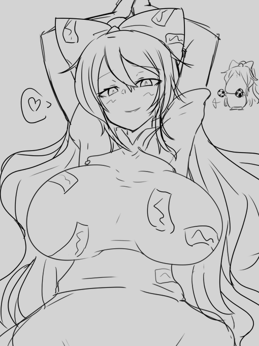 胸に子供用のボール二つ入れた紫苑ちゃん 