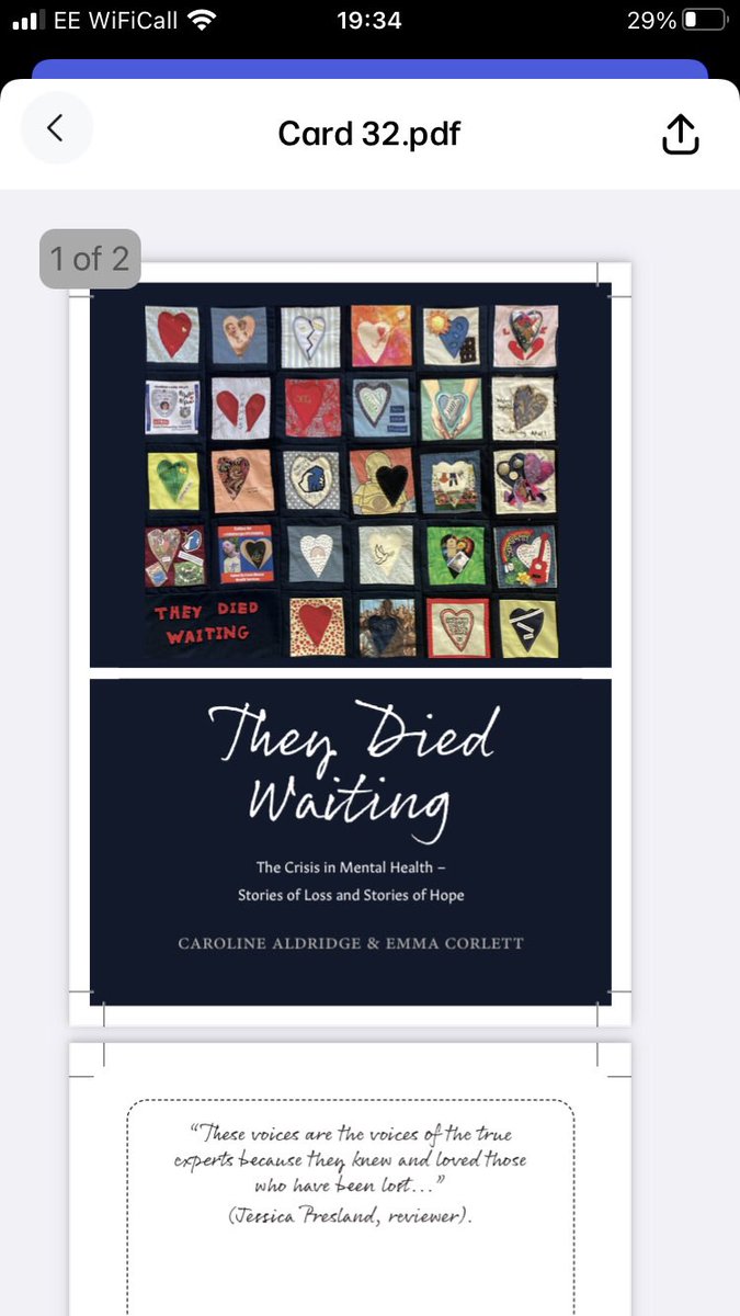 Caroline Aldridge (@carolinealdrid5) on Twitter photo It’s #NationalGriefAwarenessWeek If you’re interested in reading, and learning from, some people’s experiences of mental health related deaths, some stories of hope, and creative ways people are agitating for positive change, #TheyDiedWaiting is a great resource. <a href="/goodgrieftrust/">The Good Grief Trust</a> It’s #NationalGriefAwarenessWeek If you’re interested in reading, and learning from, some people’s experiences of mental health related deaths, some stories of hope, and creative ways people are agitating for positive change, #TheyDiedWaiting is a great resource. <a href="/goodgrieftrust/">The Good Grief Trust</a>