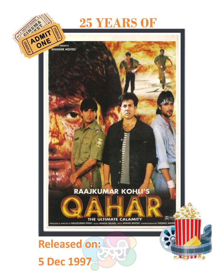 This Day That Year! #Qahar 

#SunnyDeol #SunilShetty
#ArmaanKohli #SonaliBendre 
#GulshanGrover #RajBabbar
#DeeptiBhatnagar #Rambha 

#RajkumarKohli #AnandMilind 

#25YearsOfQahar  

@iamsunnydeol @SunielVShetty
@iamsonalibendre @GulshanGroverGG 
@armaankohli