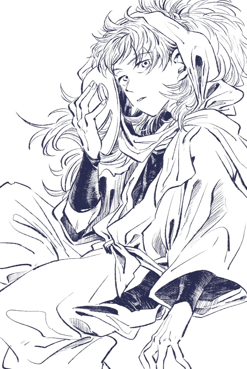線画普段より楽しく描けた! 