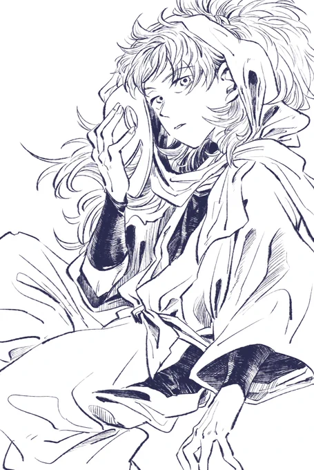 線画普段より楽しく描けた! 