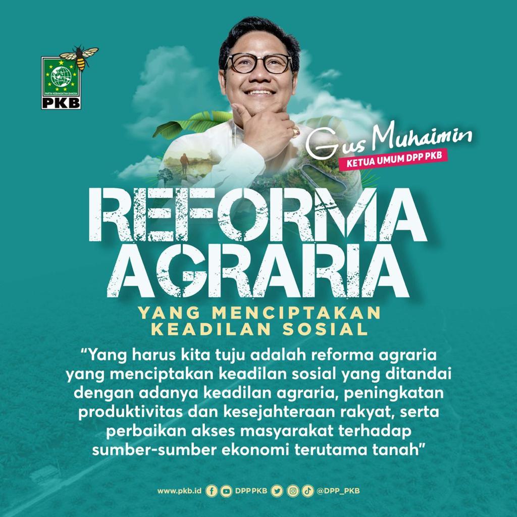 Gus Muhaimin bersama-sama Masyarakat untuk mewujudkan 
Reforma Agraria yang berkeadilan.

<a href="/cakimiNOW/">A Muhaimin Iskandar</a> 
<a href="/halimiskandarnu/">ABDUL HALIM ISKANDAR</a>
<a href="/imansyukri/">Iman Sukri</a>