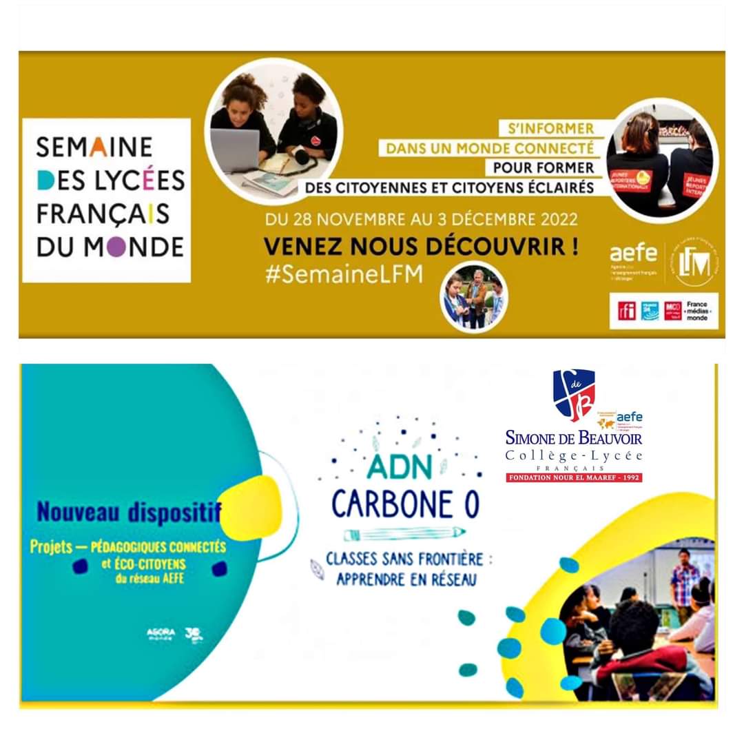 #SemaineLFM Nous participons au nouveau programme d'échanges ADN Carbone 0, en partenariat avec <a href="/efiriyad/">Efiriyad</a>. Les élèves travailleront à distance sur la digitalisation et l'intelligence artificielle au service de l'environnement. <a href="/FranceTn/">La France en Tunisie 🇫🇷🇪🇺</a> <a href="/IFTunisie/">IFTunisie</a> <a href="/aefeinfo/">AEFE</a> <a href="/christine_jacq/">Jacquemyn</a>