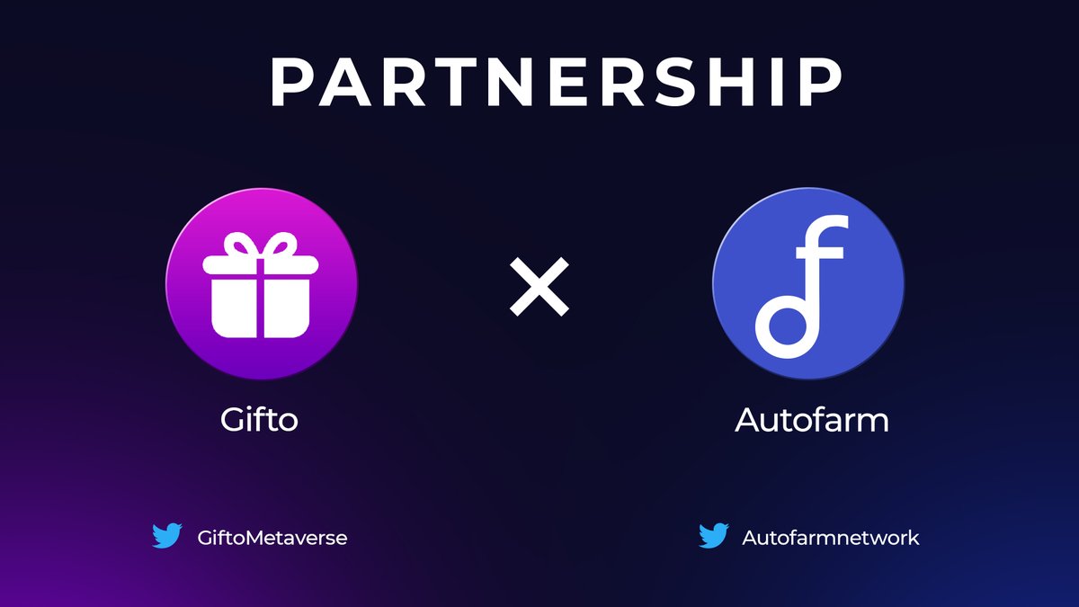 GIFTO is proud to announce its #Partnership with <a href="/autofarmnetwork/">autofarm.network</a> for our GIFTO 2023 plans 🔥
#Autofarm will provide top class cross-chain yield aggregator services, integrated in the upcoming GIFTO wallet

The Farm &amp; Gift combo is coming! 👨‍🌾 ✕ 🎁

#GIFTO #AutoFarm $GTO $AUTO