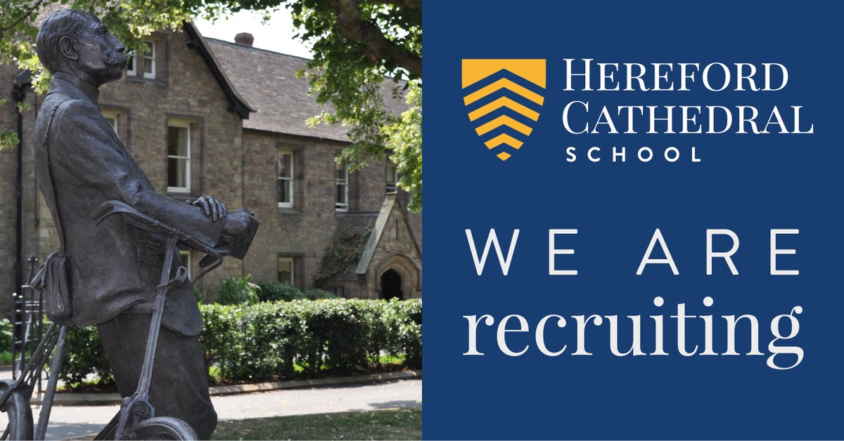 📣 We are recruiting! Hereford Cathedral School seeks a Finance Manager. 

Interested? Click herefordcs.com/job-vacancies

Applications close 9 January.