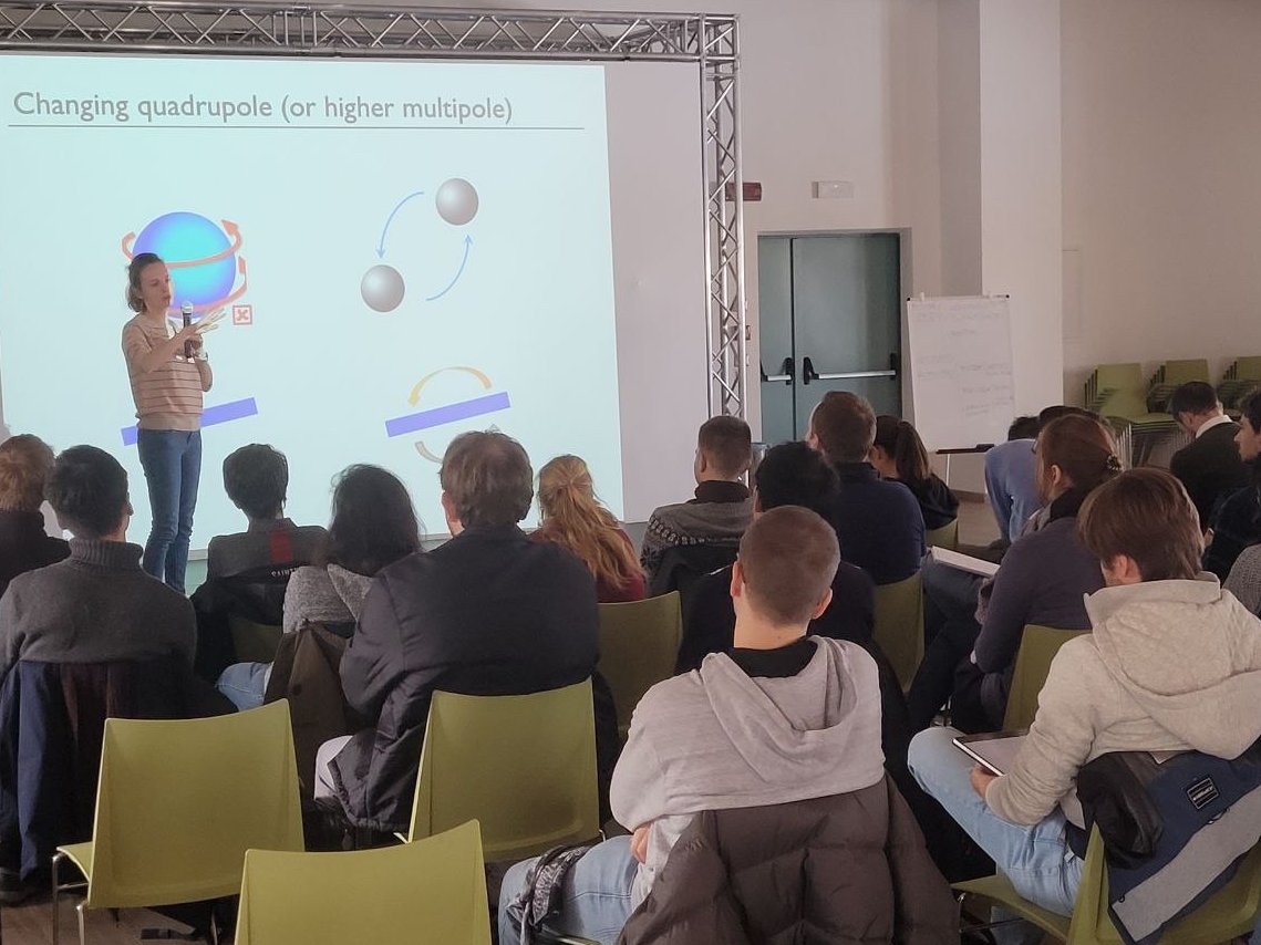 The XV winter school has started today, with lectures by Fabio Finelli on "Inflation &amp; CMB polarisation", and Beatrice Bonga on "Gravitational waves
&amp; black holes"! #WSCtonale #cosmology