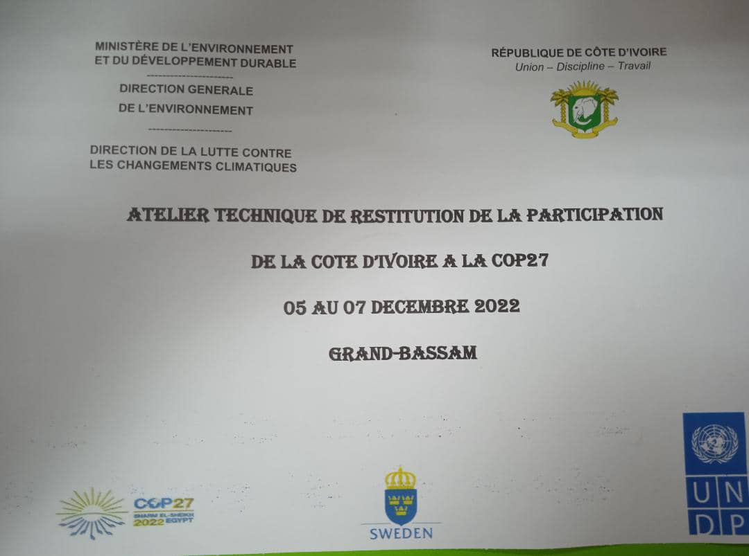 wohary's tweet photo. Since this morning we have been in a restitution workshop on Côte d'Ivoire's participation in COP27. This is a very important time to prepare global climate action https://t.co/LR0gLZR0z9