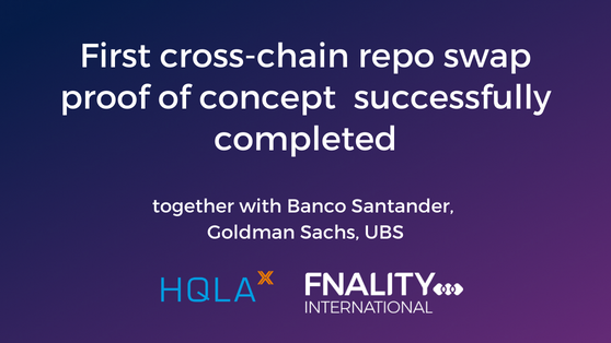 fnality's tweet photo. Alongside HQLAX, and together with @bancosantander, @GoldmanSachs and @UBS, we have successfully completed the first PoC delivery versus #payment repo settlement, opening the door for the delivery of the first live #intraday repo market.

https://t.co/9P0UTDjwHQ https://t.co/2cqRiJP84e