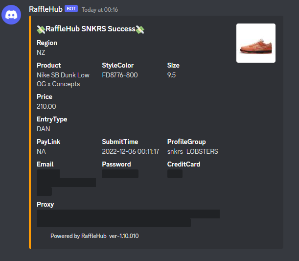 cooksbyrj's tweet photo. wow. thank you for pushing an update mid-drop that fixed cookies @rafflehub_io. goat devs

bot: @RafflehubS @rafflehub_io 

proxies: @oxylabs @PorterProxies 

group: @Synergy_io 

accounts: @Dxscounted https://t.co/0S9lMUhZTy