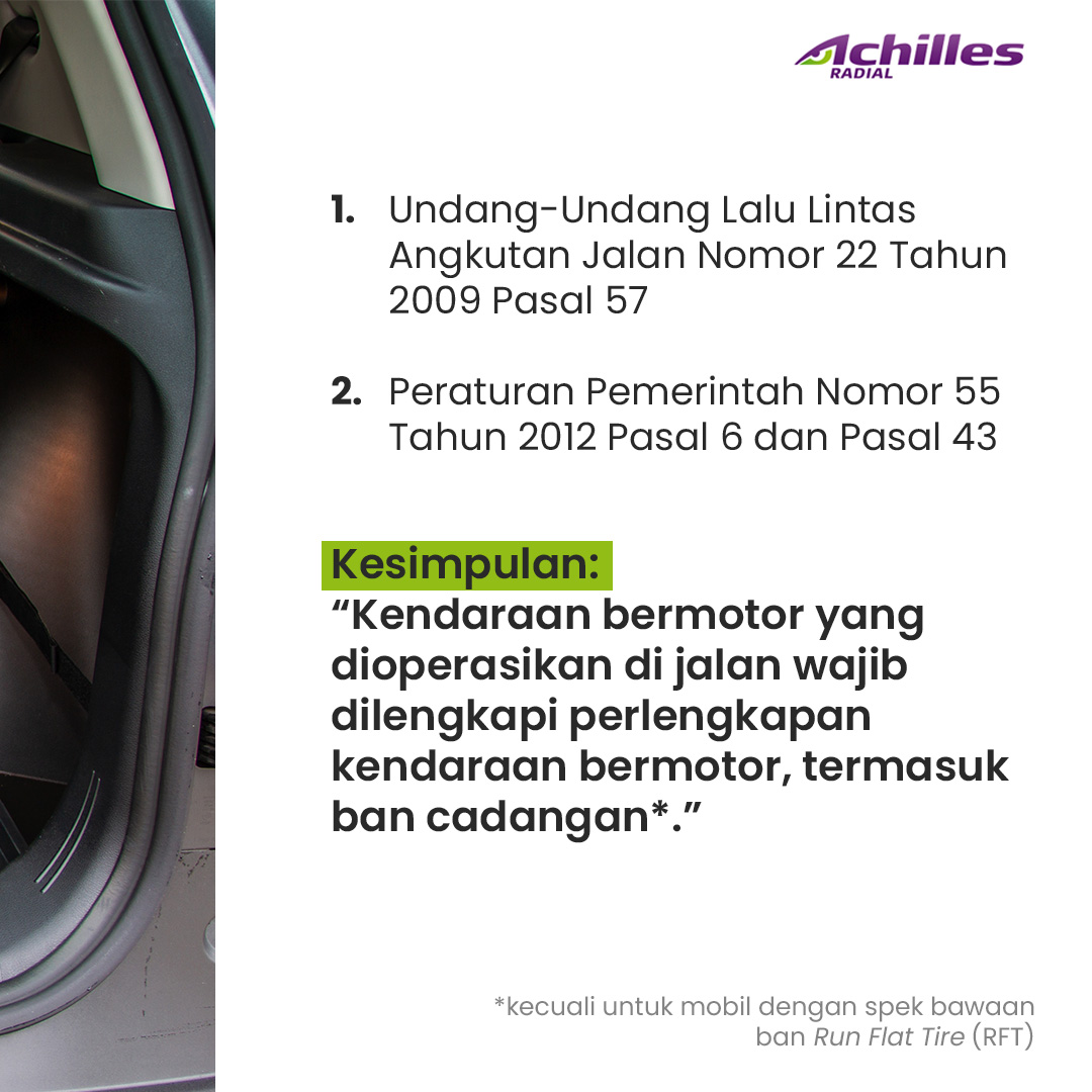 Siapa sangka, enggak punya ban cadangan bisa kena pasal!

Gimana menurut kalian  #AchillesFriends ?

#AchillesRadial
#TireYouCanTrust