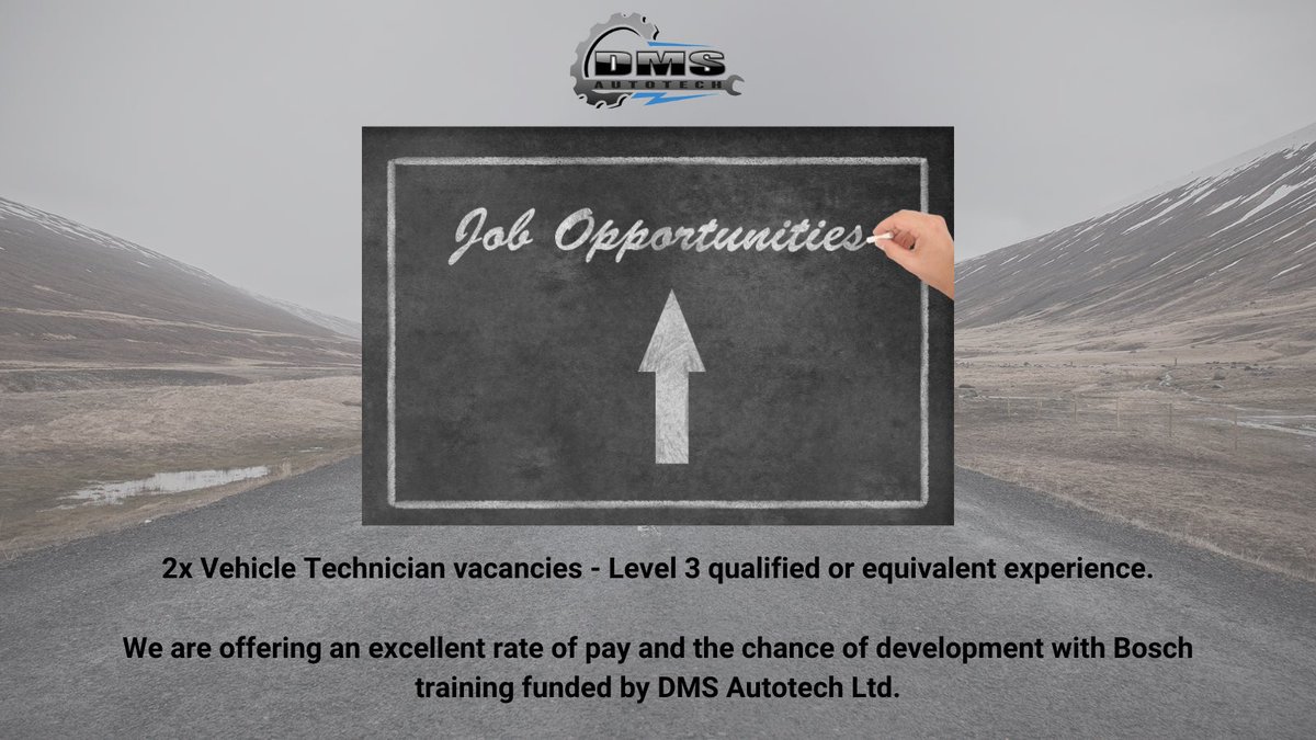 DmsAutotech's tweet image. We have an exciting opportunity for 2 experienced Technicians to join our team. We are offering an excellent rate of pay and Bosch training funded by DMS. Call today for more details 01270 748730 or send your CV to Dmsautotechltd@gmail.com #jobs #jobvacancy #jobsincheshire #job