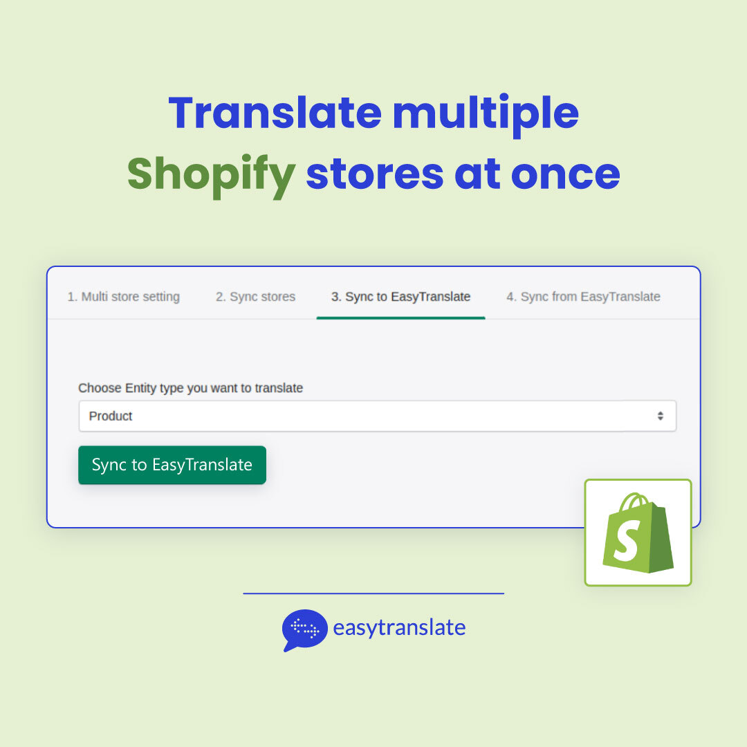 EasyTranslate's tweet photo. Are you selling the same products through multiple @Shopify stores?🌍🛍 With the EasyTranslate @Shopify plugin, you can translate all of your content at once without having to leave the e-commerce platform, automatically.🚀Free account in bio.🔗
#ecommerce #multistores #i18n https://t.co/0Q8Iq5qZh7