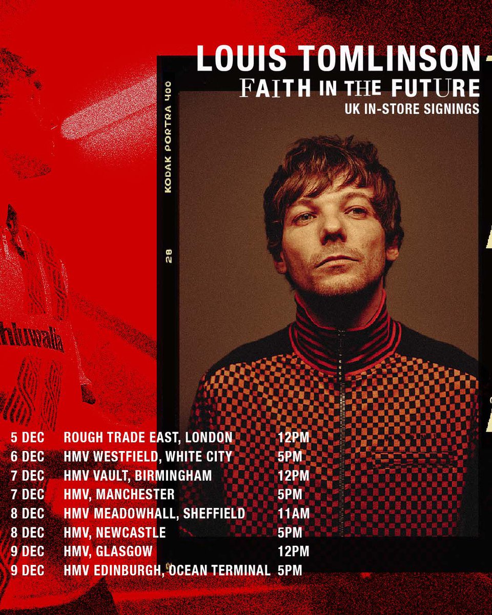 THIS WEEK. FAITH IN THE FUTURE. UK IN-STORE SIGNINGS.
