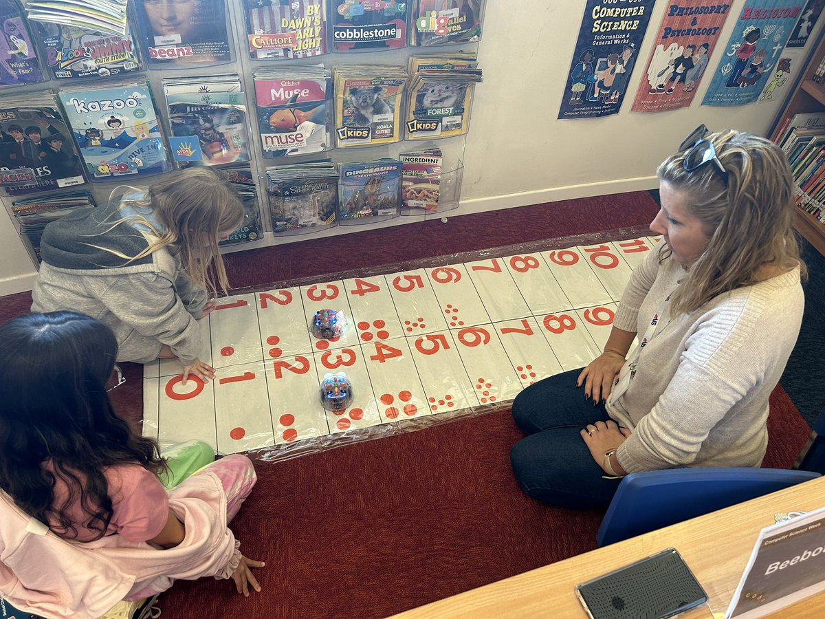 OrleeMedalion's tweet image. Students love exploring a variety of coding activities in our Coding Playground @WBAISIsrael @carolllemieux #CompSciEdWeek #HourofCode @PlayOsmo @firstlegoleague #mousebots #beebots