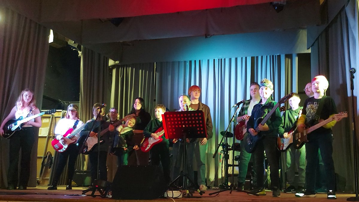 allstarrocksch's tweet photo. So impressed by the progression and talent of our students on the stage at the All Star Rock School Christmas gig yesterday.  Back to practicing tonight at our Ipswich sessions in The Meeting Place Community Centre. #allstarrockschool https://t.co/uEhIn4smuM