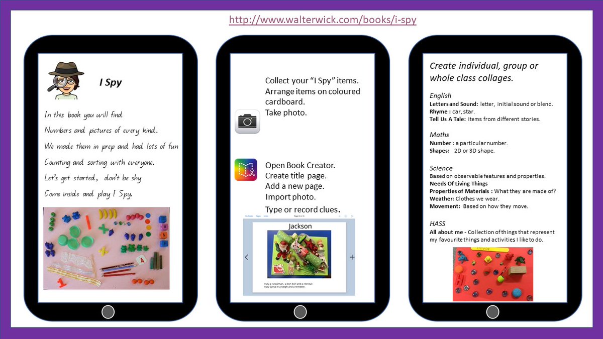 Using our iPads my preps had fun creating their own digital I Spy books inspired by Walter Wicks I Spy Christmas. #bookcreator #earlyphase