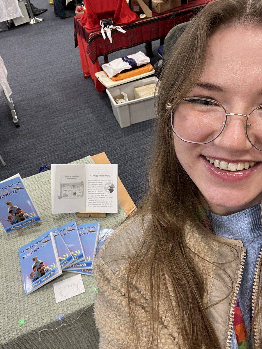 HTowrie's tweet image. Selling the book I illustrated at the RAL craft fair today! 🎨📚