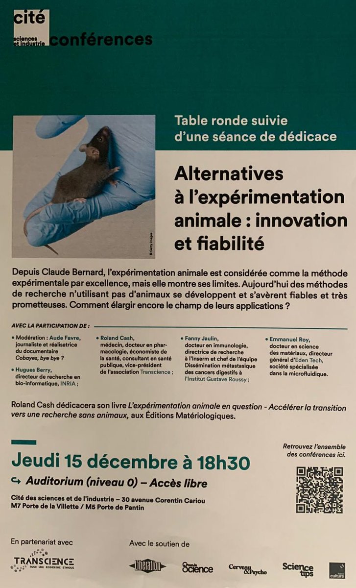 Elus_PA's tweet photo. Nos élus @SandraKrief, @GrgoryMoreau3 et @ArizteguiEddine assisteront à la table ronde coorganisée par #Transcience :
« Alternatives à l’expérimentation animale : innovation et fiabilité ».
📌RDV ce jeudi 15 décembre à la @CiteDesSciences, Paris. Infos :
👉https://t.co/heHLGQdcAy https://t.co/Td3e0jP83D