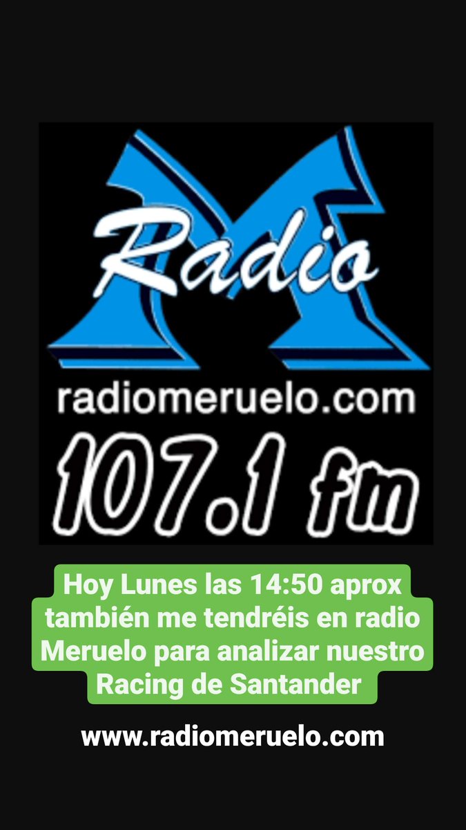 pablo_lus's tweet photo. Hoy volveré a estar a las 14:50 aprox con los amigos de @radiomeruelo analizando la situación del Racing. Nos escuchamos en https://t.co/0URalaxmQv https://t.co/FWjkpHluzd