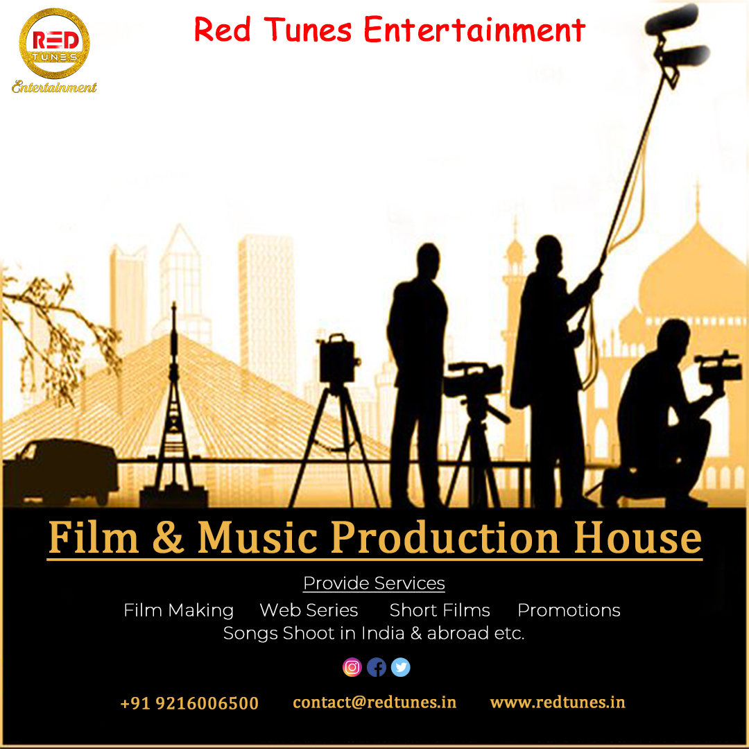 RedtunesEnt's tweet photo. Film & Music Production House.
Provide Services
• Film Making
• Web Series
• Short Films
• Promotions
• Songs Shoot in India & abroad etc.
#RedTunes #song #music #singer #songs #musician #video #Entertainment #musicvideo #newmusic #nowplaying #beat #voice #show #hindi https://t.co/oZQrv820Cs