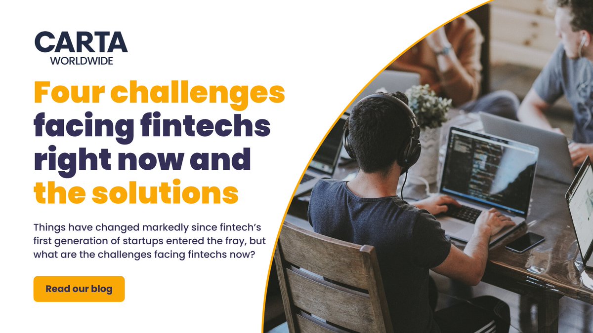 CartaWorldwide's tweet photo. Fintech startups popularised products that have revolutionised the way we spend, save and invest. They raised the bar of consumer expectation, challenging banks to revamp their apps and add more functionality. But what challenges are they facing today? ⬇️
https://t.co/f6UmtTiJIf https://t.co/tOPPm4Ue0F