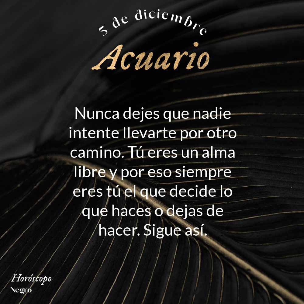 El horóscopo diario del 5 de diciembre para Acuario 🔮♒ #horoscoponegro #horoscopodiario