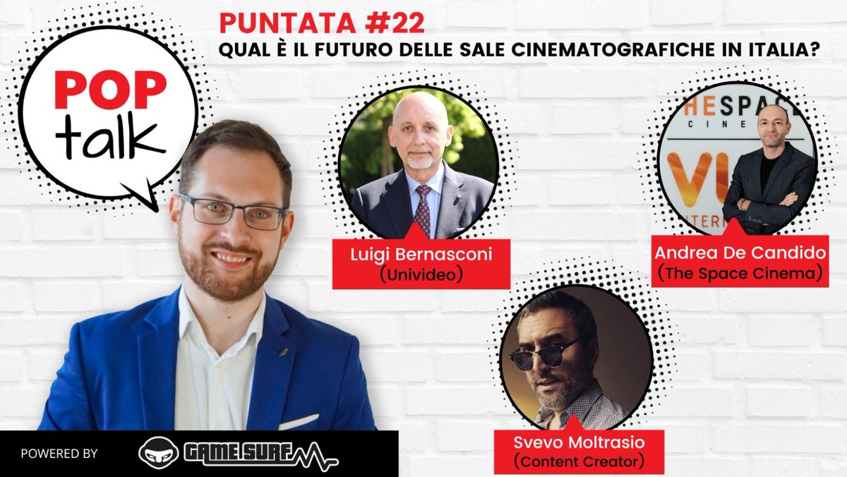 Gamesurf's tweet photo. #Cinema in sala e #streaming, come il #Covid ha cambiato le abitudini d'intrattenimento degli italiani? Ne parliamo alle 21 su #Twitch con Pierluigi Bernasconi, presidente #Univideo, Andrea De Candido, Head of #Marketing @TheSpaceCinema e #SvevoMoltrasio 👉https://t.co/5KKTS7grxM https://t.co/4f4POeLWd4