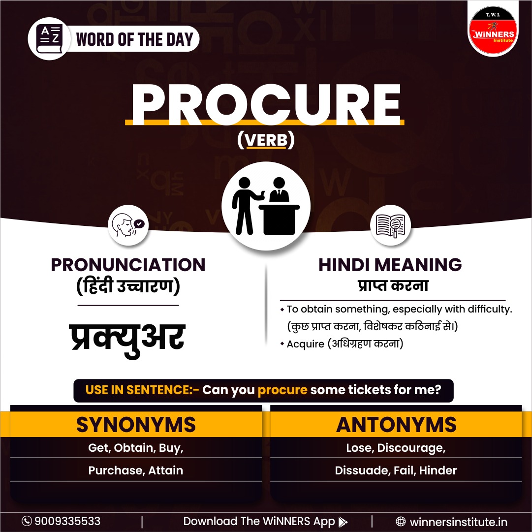 The_WiNNERS_Ins's tweet photo. 🎯 #TheWiNNERSInstitute - 🔅Word of the Day
.
.
.
#thewinnersinstitute #mathsbyadityasir #thewinnersapp #adityapatelwinners #adityasirwinners #adityasir #mathsbookbyadityasir #winnersapp #vocabulary #english #learnenglish #grammar #englishteacher #englishvocabulary #english https://t.co/siSv2NlMuD