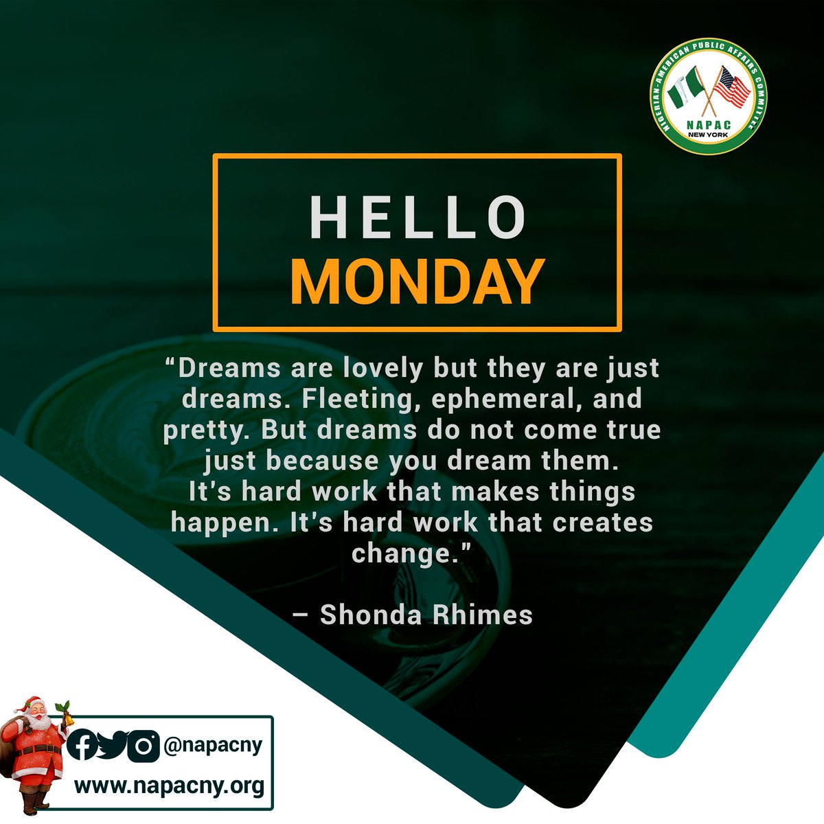 napacny's tweet photo. “Dreams are lovely but they are just dreams. Fleeting, ephemeral, and pretty. But dreams do not come true just because you dream them. 
It’s hard work that makes things happen. It’s hard work that creates change.” 

– Shonda Rhimes https://t.co/7HewGDH8vi