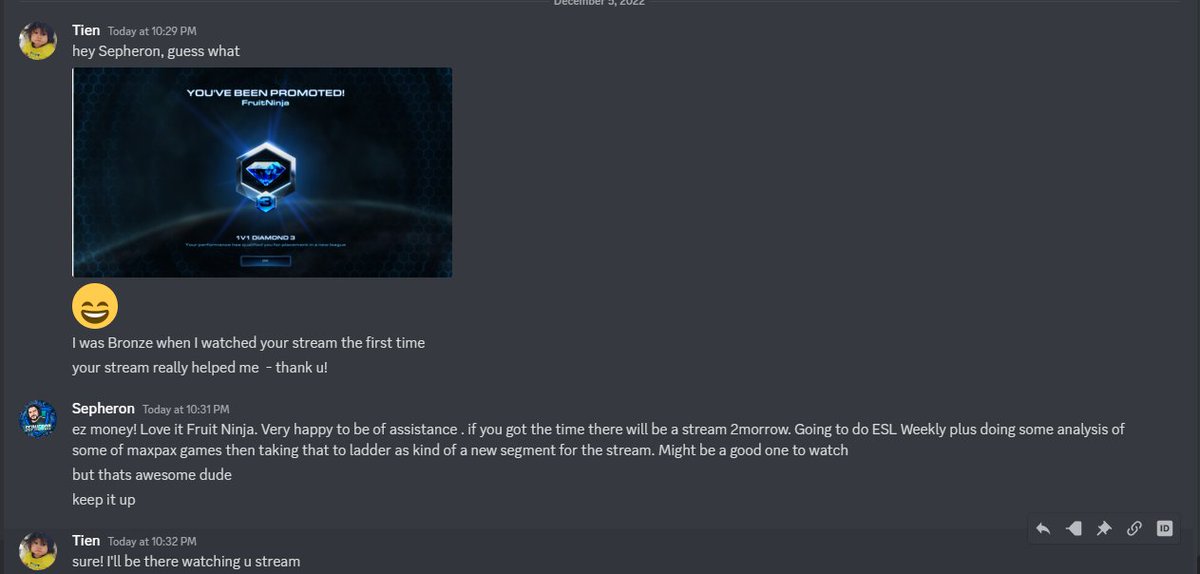Got this message today on discord. ( See attached ) Thats what streaming is all about.