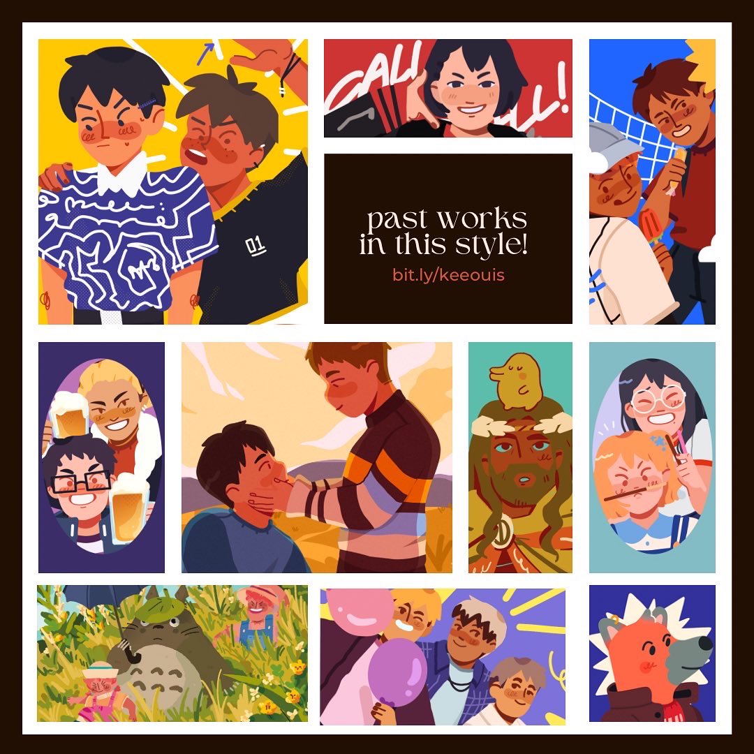 if you like my art, please consider c0mmissioning me! rts are also super appreciated! 🧡

i'm saving up for a new laptop because my old one finally died on me + i need to help with shouldering some expenses at home so some $$ would be really great right now!! 😵‍💫