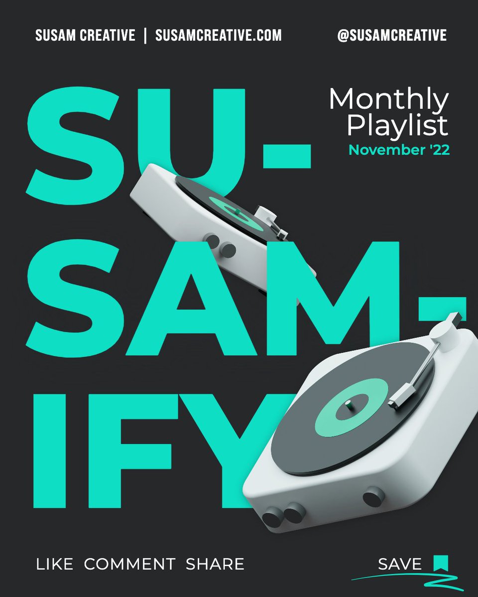 susamcreative's tweet photo. Another month, lots of #music. But, only our favorite #songs can find a place on our November #playlist. Enjoy! And don’t forget to #follow us on #Spotify 🎶

👉 https://t.co/tawemDd5Dw

#susamify #spotifyplaylist #musiclovers #blog #bloggerlife #song #inspiring #designstudio https://t.co/b00mmR4ssM