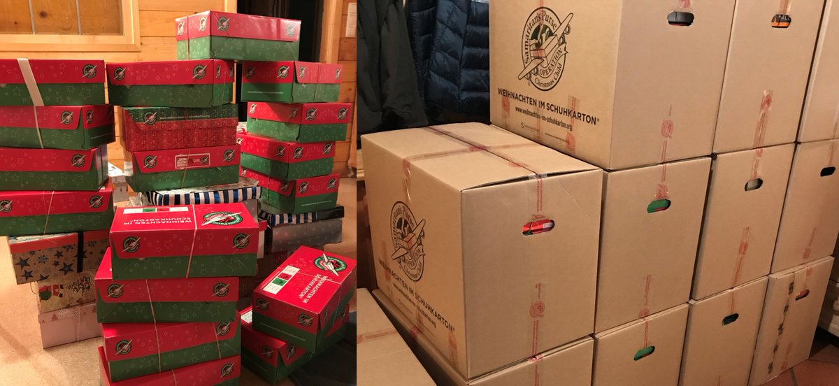 ⭐Weihnachten im Schuhkarton⭐wie jedes Jahr beteiligen wir uns an diese wichtige Geschenkaktion, ein besonderer Dank an unsere Kollegin Monika Sonner die sich unermüdlich um die Koordination der Spenden kümmert ❤ Info zur weltweit größten Geschenkaktion: die-samariter.org/projekte/weihn…