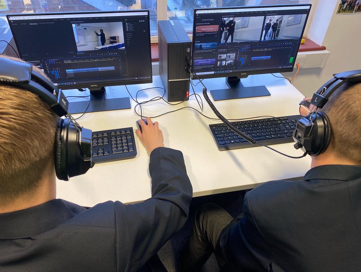 MrColeMedia's tweet photo. @WyHighAcademy #filmstudies students working hard on editing their narrative sequences based on #slumdogmillionaire @wjec_cbac @Eduqas_Media https://t.co/zwglzmWFPf