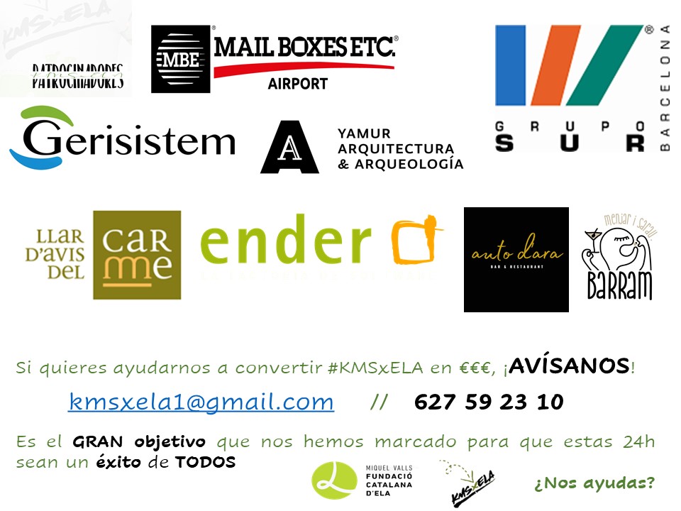 KMSxELA's tweet photo. Pues nosotros no tenemos "medal day" pero si un nuevo patrocinador, así que os presentamos a @YAMUR_AA @HinaultP que se suma a las otras 6 empresas que convertirán los #KMSxELA de las @24h_bcn en Euros para la @fmiquelvalls 

Muchas gracias y Seguimos 💪💚

¡Contáctanos!
¡Súmate! https://t.co/lZvEuzye0X