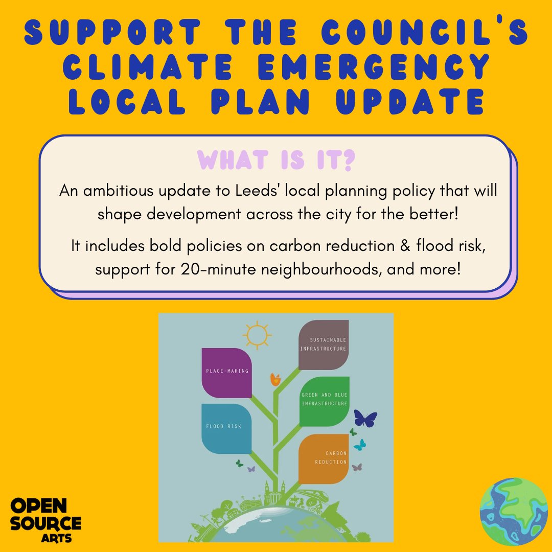 Opensourceleeds's tweet photo. Leeds City Council are proposing bold, positive changes to their local planning policy in response to the climate, social & ecological crises.
Together, we need to say a huge YES via their consultation by 19th December!
Respond here๐
https://t.co/kIDiDntEkg
#ClimateLocalPlan https://t.co/kxuFTaNr3Z