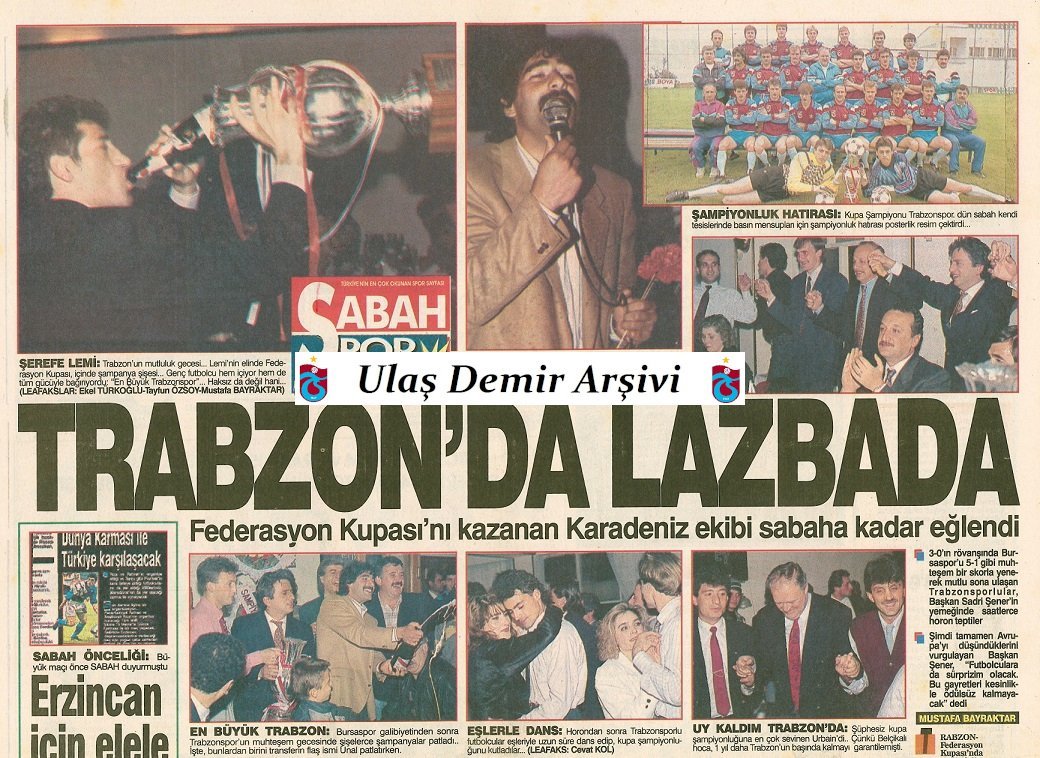 Bursaspor'u 5-1 yenerek kupanın sahibi olan Trabzonspor'un eğlence anları.