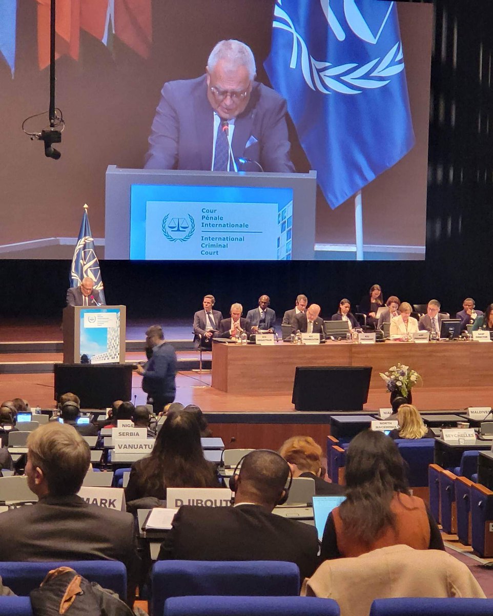 L'ouverture ce matin de la 21ème session de l'Assemblée Générale des États partis aux statuts de Rome sur la Cour Pénale Internationale à la Haye.