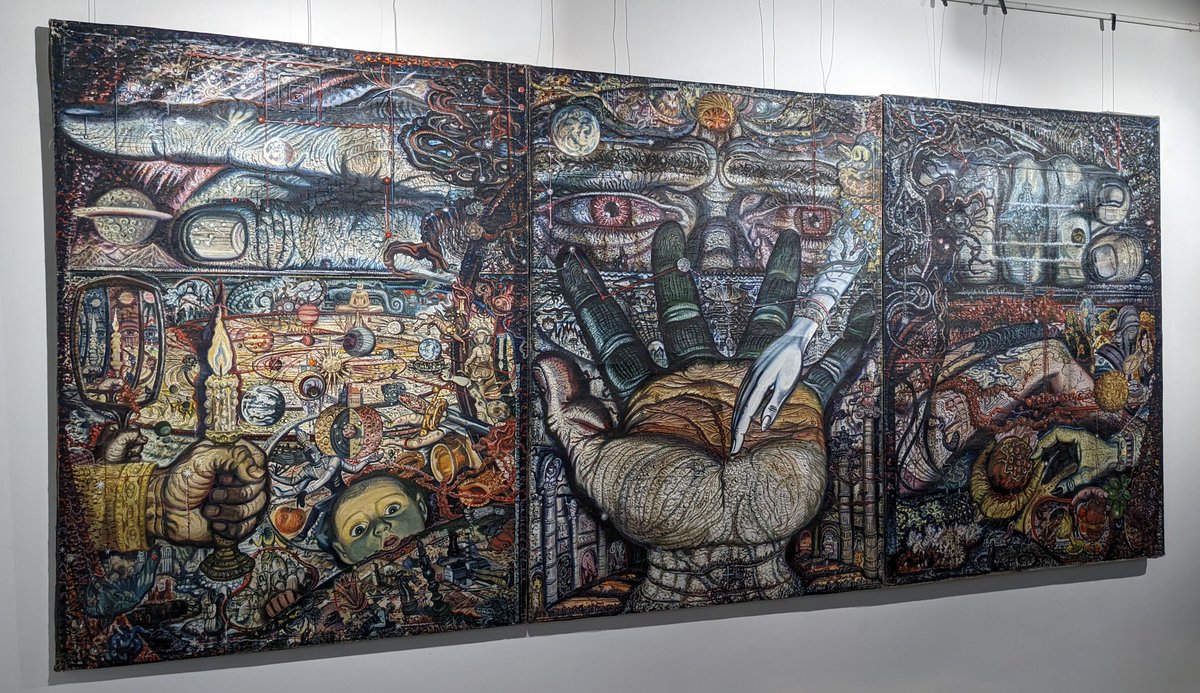 Alex_Rodin_Art's tweet photo. Алесь Родзін
Трыпціх «Fatum» 
1986-1990
Палатно, але��. 3/180x405 см 

Alexander Rodin
Triptych "Fatum" 
1986-1990
Oil on canvas. 3/180x405 cm https://t.co/zj6fZwUxty
