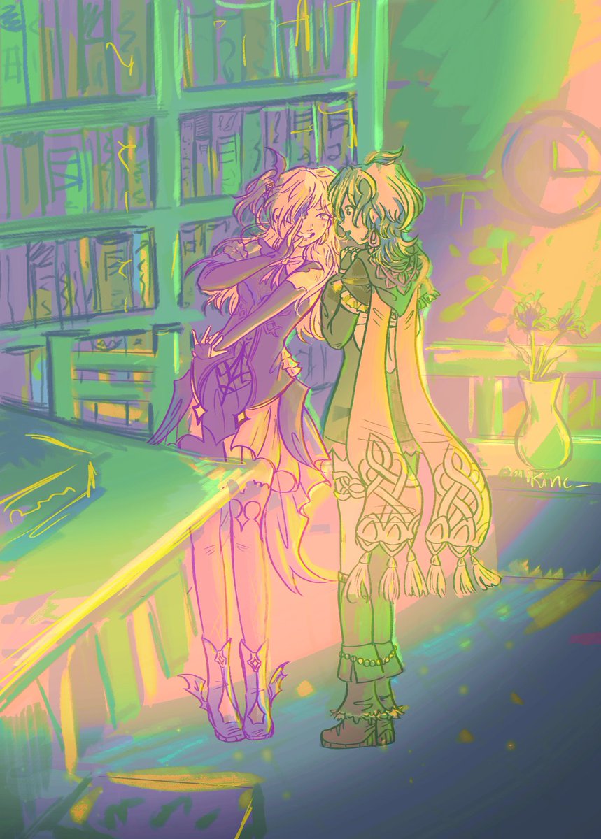 they are gossip buddies

#fillei #fischl #collei