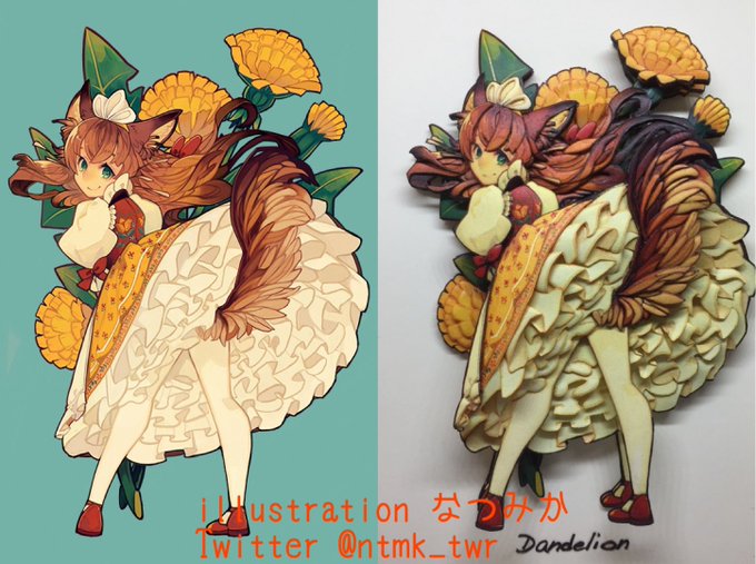 シャドーボックスを知らない方に説明する際に、①作品画像だけだと「何