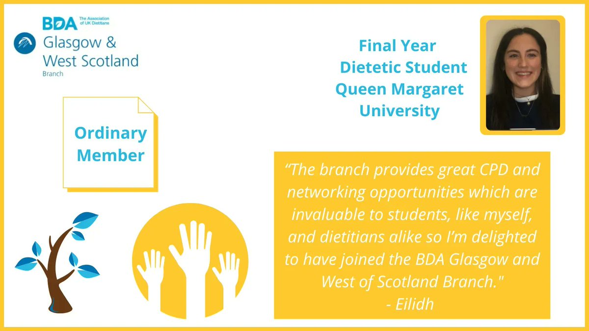 BDAWOSBranch's tweet image. Introducing our new committee member @EilidhMacneil, joining the branch as an ordinary member while in her final year of study at @QMU_Dietetics 🙌#WorkingTogether #Solidarity #InternationalVolunteerDay